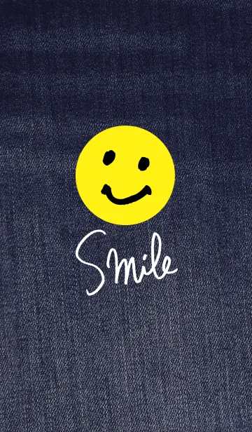 [LINE着せ替え] デニム-黄色スマイル-の画像1