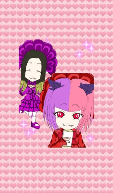 [LINE着せ替え] 父の日！原宿系骸骨ロックゴシックドレスの画像1