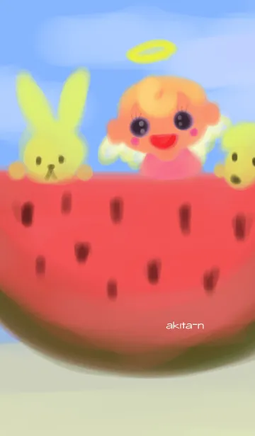 西瓜スイカ天使ちゃんの着せ替えメイン画像