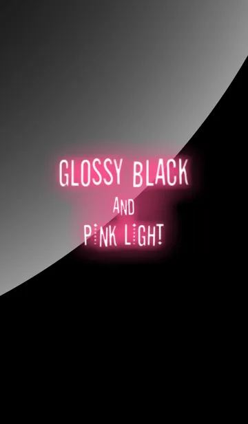 [LINE着せ替え] GLOSSY BLACK and PINK LIGHTの画像1