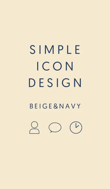[LINE着せ替え] SIMPLE ICON DESIGN BEIGE＆NAVYの画像1