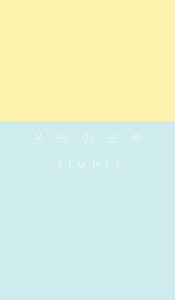 [LINE着せ替え] シンプル（イエロー ブルー）の画像1