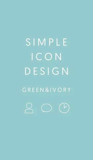 SIMPLE ICON DESIGN GREEN ＆ IVORYの着せ替えメイン画像