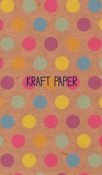 [LINE着せ替え] クラフト紙-カラフルドット2-の画像1