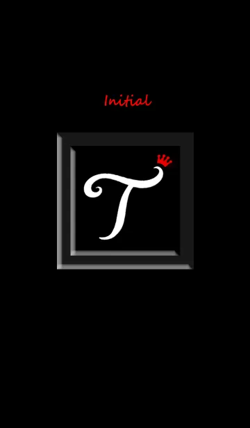 [LINE着せ替え] 見やすい！ イニシャル T ブラックの画像1