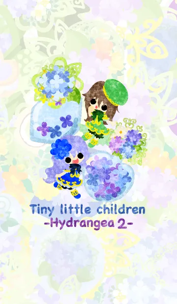 [LINE着せ替え] 紫陽花と可愛い小人 2の画像1