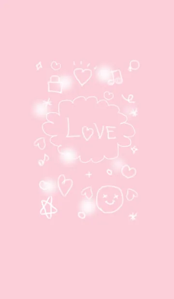 [LINE着せ替え] LOVE Pink handwriting***の画像1