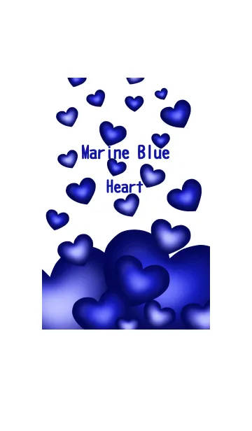 [LINE着せ替え] Marine Blue Heartの画像1