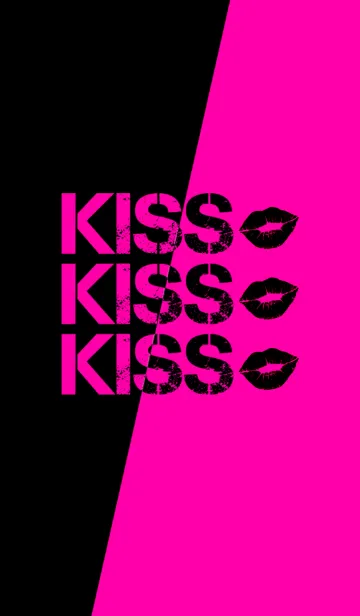 [LINE着せ替え] KissKissKiss Black Kiss Markの画像1