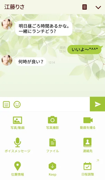 [LINE着せ替え] 新緑の葉の画像4