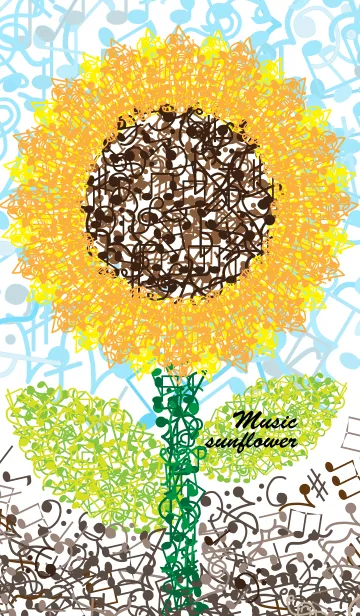 [LINE着せ替え] Music sunflowerの画像1