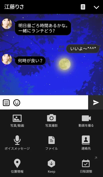 [LINE着せ替え] 緑の生活 /夜の画像4