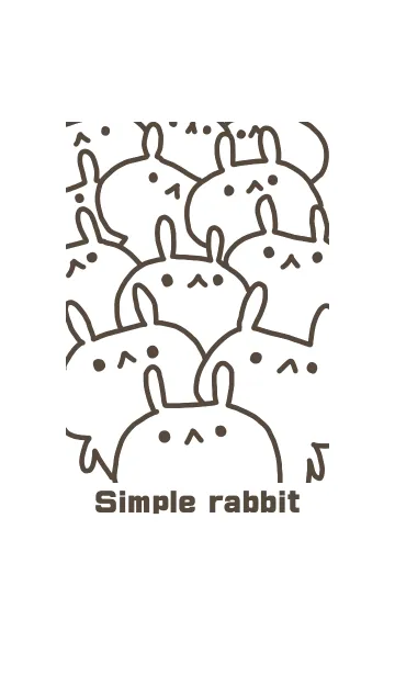 [LINE着せ替え] Simple rabbit ！の画像1
