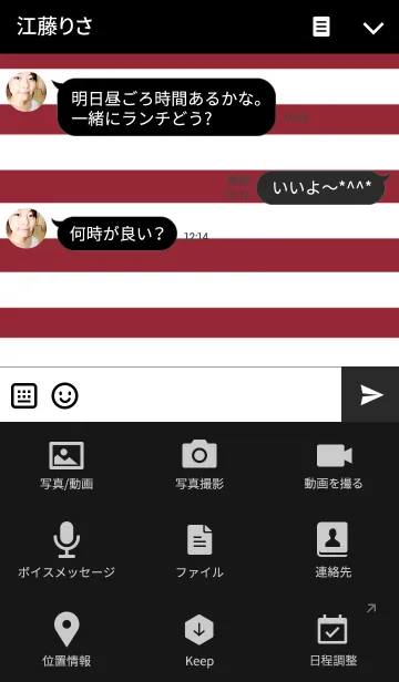 [LINE着せ替え] Stars and Stripes Black***の画像4