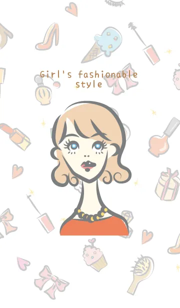 Girl's fashionable styleの着せ替えメイン画像