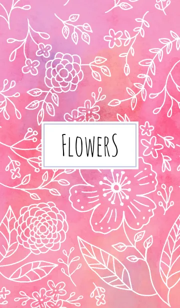 [LINE着せ替え] flowers-ピンク＆ パープル-の画像1