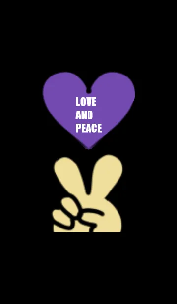 [LINE着せ替え] ラブ＆ピース【purple】の画像1