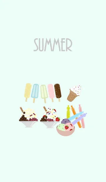 [LINE着せ替え] アイス涼しい夏のシリーズのテーマの画像1