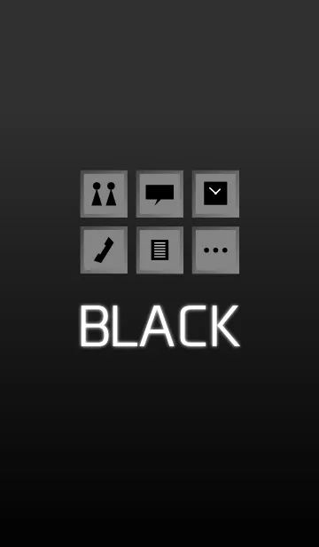 [LINE着せ替え] シンプルブラックの画像1