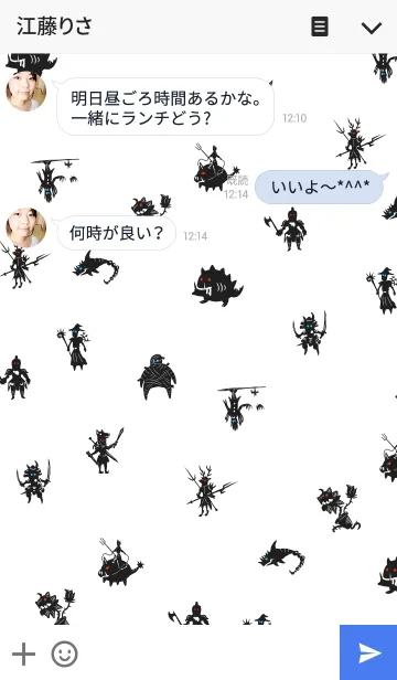[LINE着せ替え] ブラックモンスターオリジナルの画像3