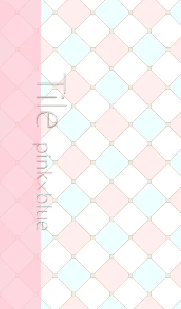 [LINE着せ替え] Tile pink×blueの画像1