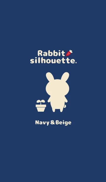 [LINE着せ替え] Rabbit silhouette.ver1.2の画像1