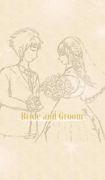 [LINE着せ替え] wedding bride and groom～花嫁・花婿～の画像1