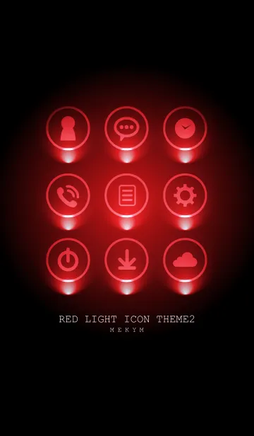 [LINE着せ替え] RED LIGHT ICON THEME.の画像1