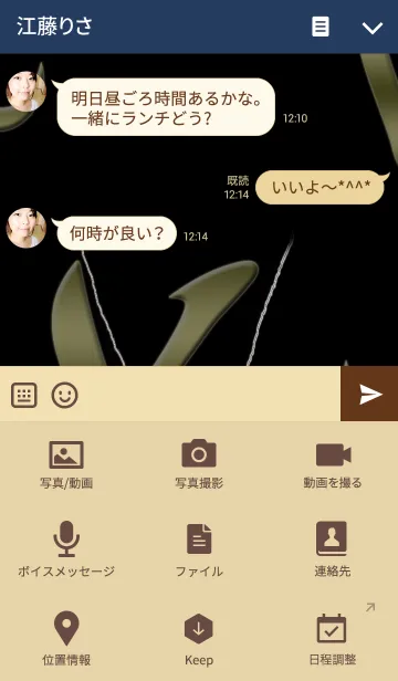 [LINE着せ替え] ネックレス Kの画像4