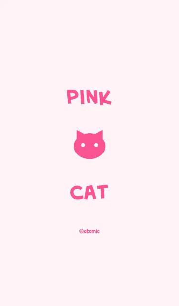 [LINE着せ替え] シンプル 猫 <ピンクマニア>の画像1