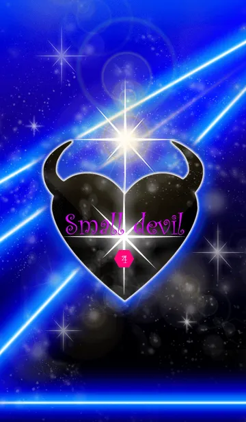 [LINE着せ替え] ♥小悪魔ハート♥NEON4の画像1