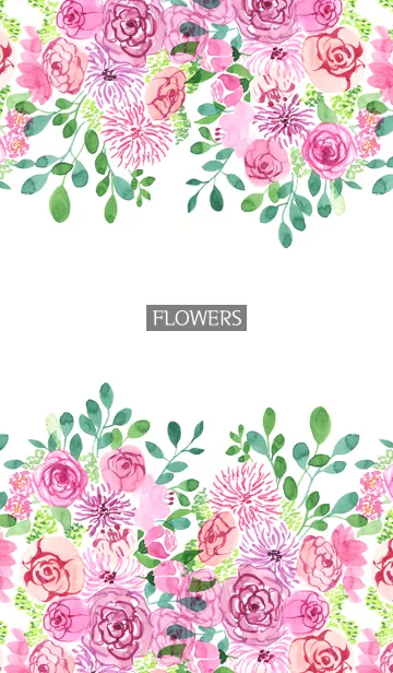 [LINE着せ替え] water color flowers_175の画像1