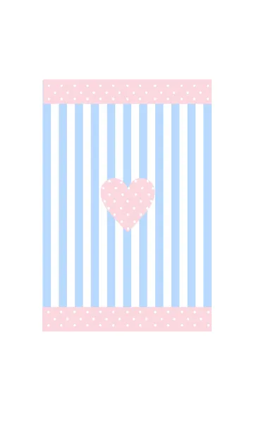 [LINE着せ替え] light blue stripe and pink heart.3の画像1
