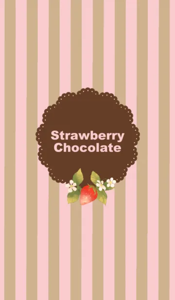 [LINE着せ替え] Strawberry chocolate Stripeの画像1