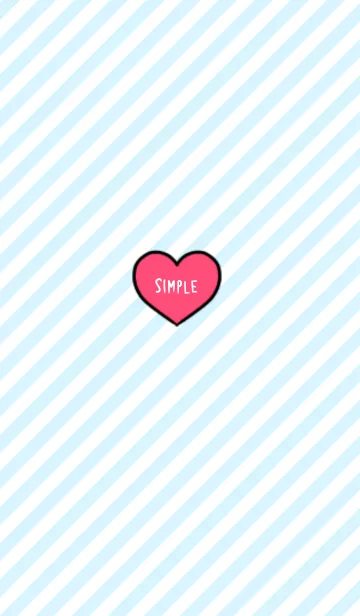 [LINE着せ替え] simple heart stripeの画像1