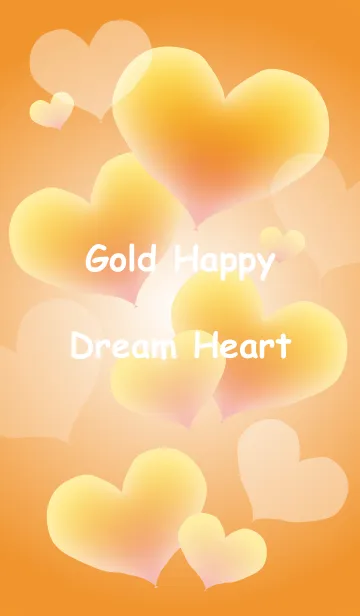 [LINE着せ替え] Gold Happy Dream Heartの画像1