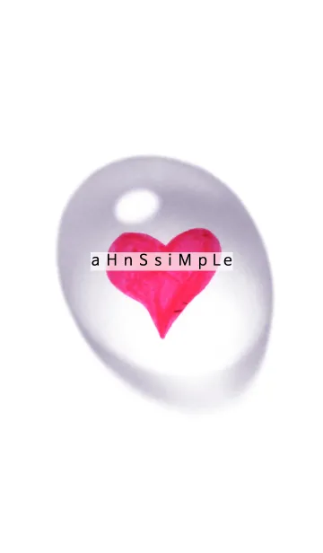 [LINE着せ替え] ahns simple_072_pink bubble heartの画像1