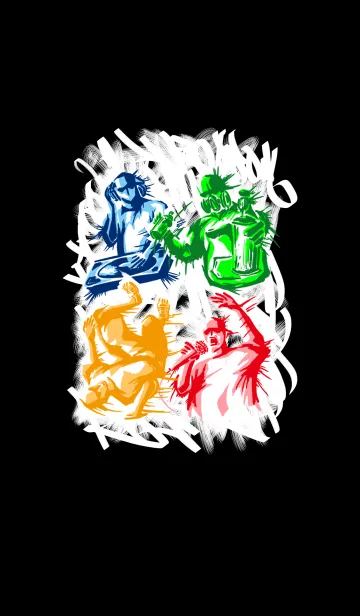 HIP HOP Bboy Graffiti DJブラックのテーマの着せ替えメイン画像