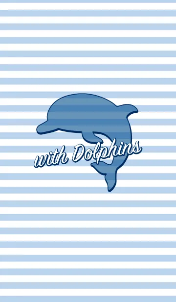 [LINE着せ替え] with Dolphins "horizontal stripes"の画像1