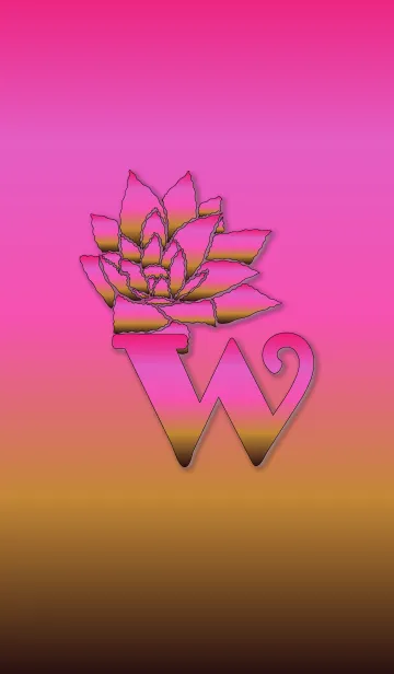 ～フラワー イニシャル W～の着せ替えメイン画像