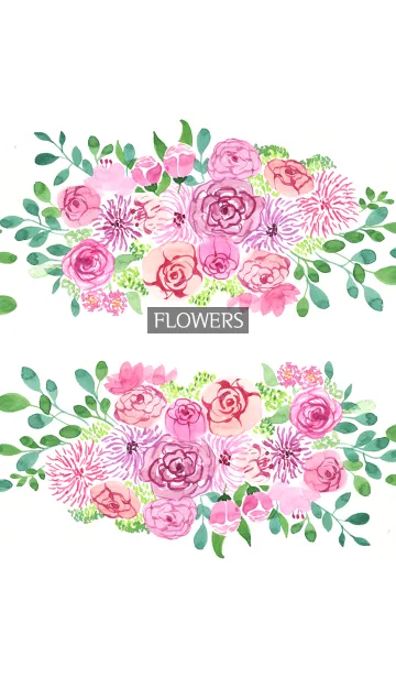 [LINE着せ替え] water color flowers_174の画像1