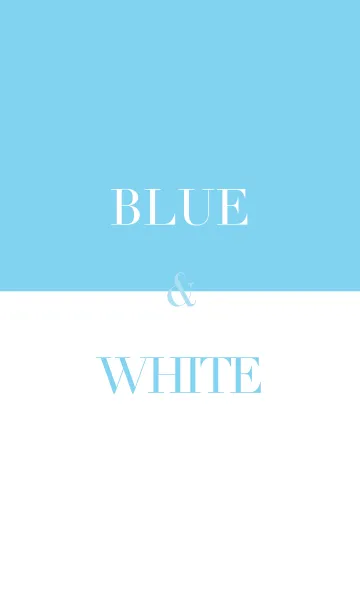 [LINE着せ替え] ブルー ＆ ホワイトの画像1