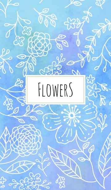 flowers-BULUE＆GREEN-の着せ替えメイン画像