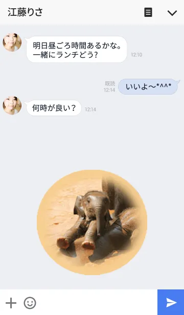 [LINE着せ替え] The elephant and Iの画像3