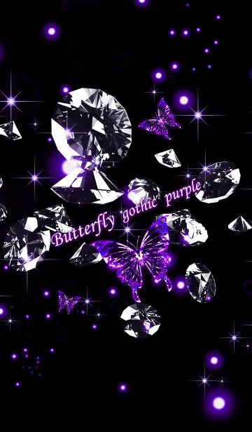 [LINE着せ替え] Butterfly gothic purple2の画像1