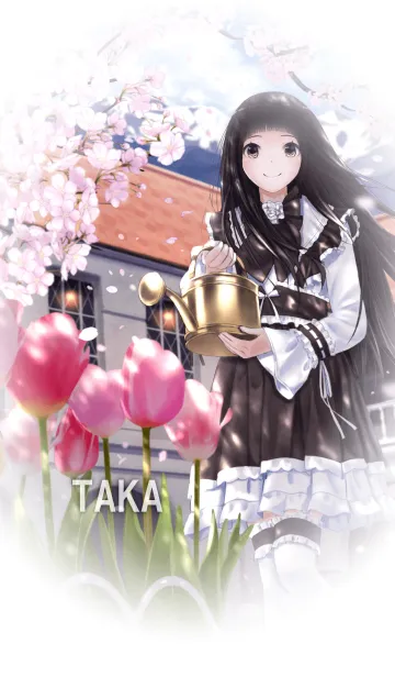 光と花の降る庭での着せ替えメイン画像