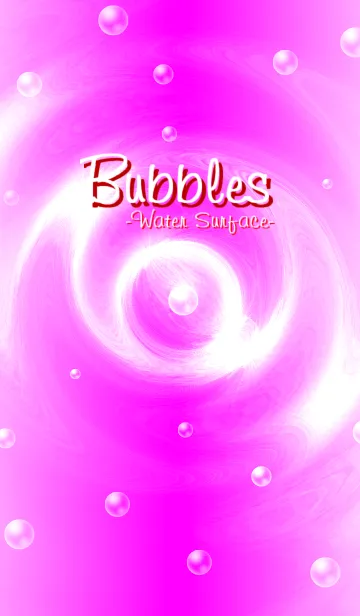[LINE着せ替え] Bubbles-Water Surface-Pinkの画像1