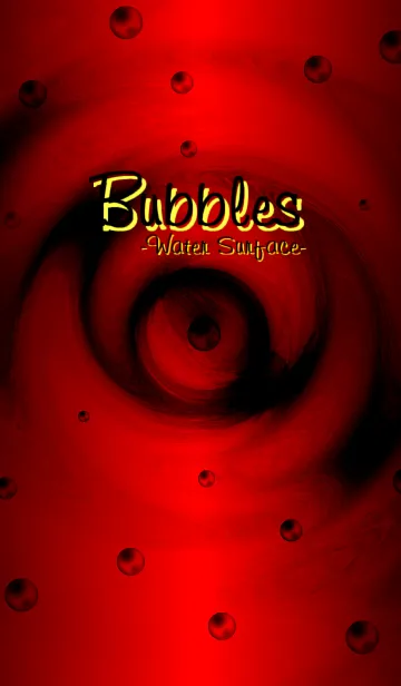 [LINE着せ替え] Bubbles-Water Surface-Dark Redの画像1
