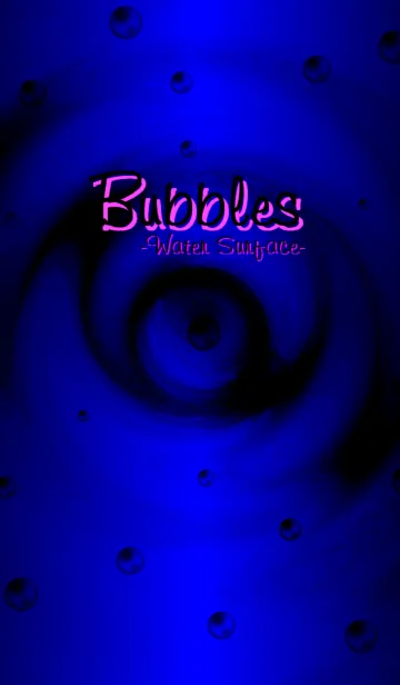 [LINE着せ替え] Bubbles-Water Surface- Dark Blueの画像1