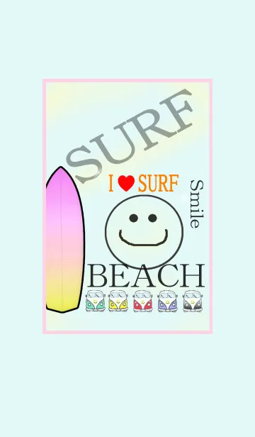 [LINE着せ替え] スマイルシンプル6（SURF）の画像1